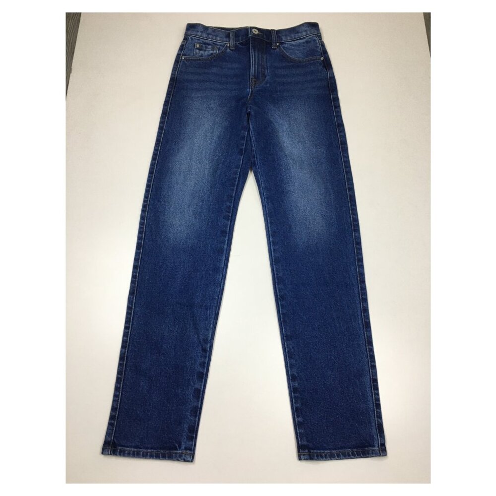 NWOT SENE Studios Straight Dark Wash 5 Pocket Logo Hardware Bespoke Denim Jeans